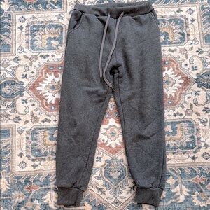 YeoKou Medium Sherpa Fleece Lined Women’s Gray Warm Jogger Pants Drawstring